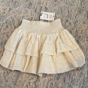 Zara Beige Layered Skirt